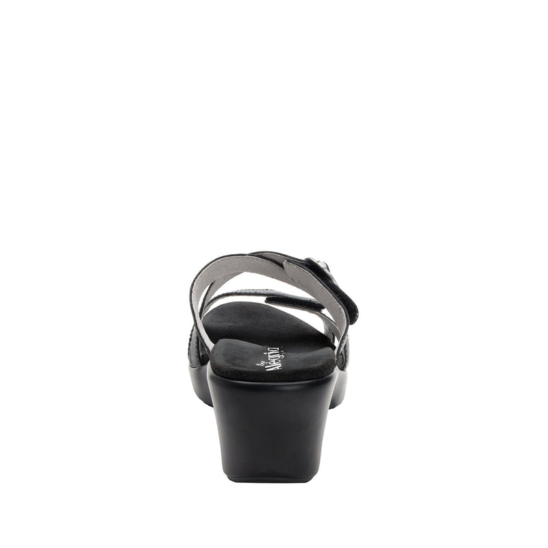 Roux Black Sandal | Alegria Shoes