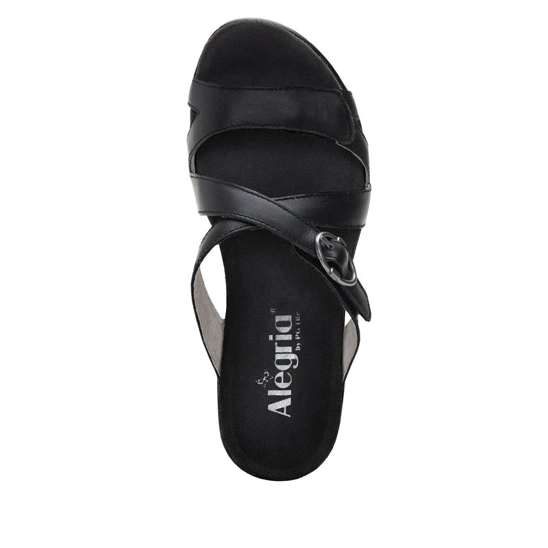 Roux Black Sandal | Alegria Shoes