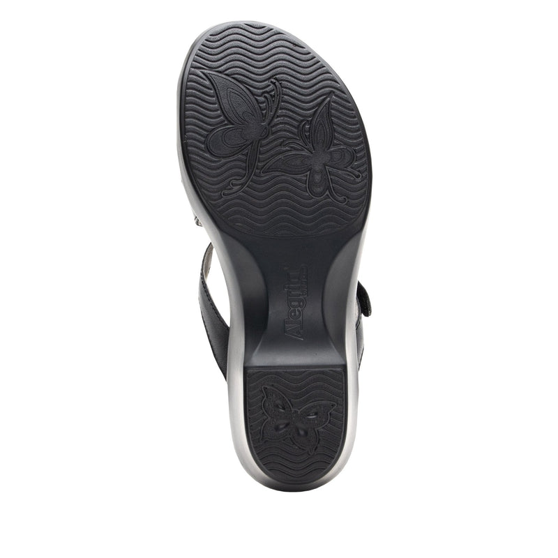 Roux Black Sandal | Alegria Shoes