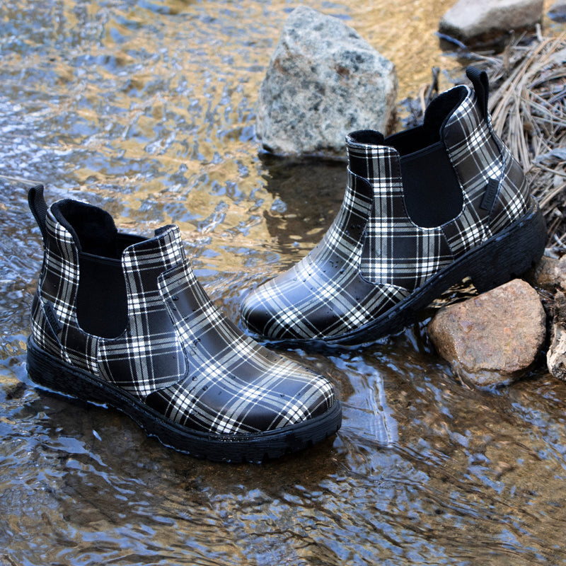 Rowen Plaid Boot | Alegria Shoes