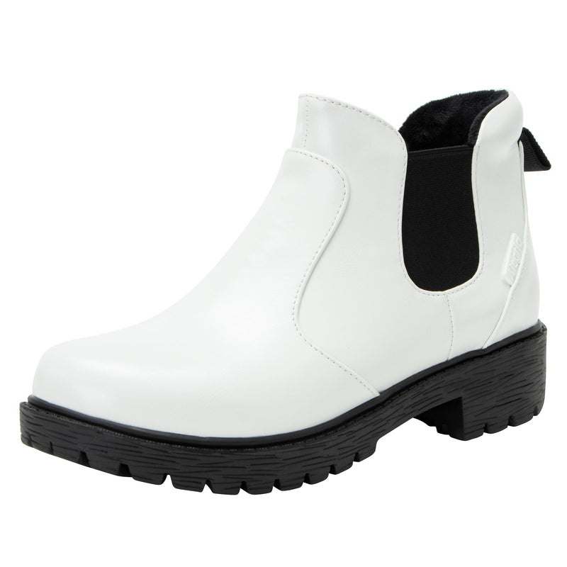 Rowen White Boot | Alegria Shoes