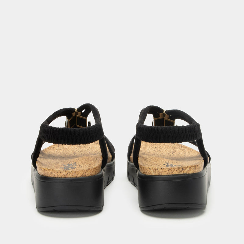 Roz Casual Black Sandal | Alegria Shoes