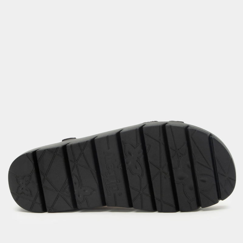 Roz Casual Black Sandal | Alegria Shoes