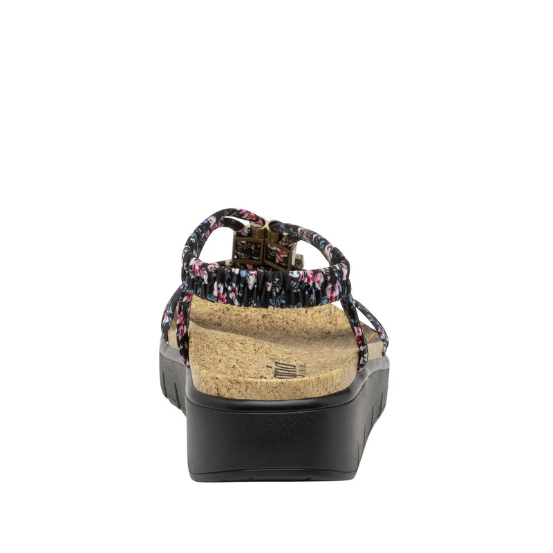 Roz Charm Black Sandal | Alegria Shoes