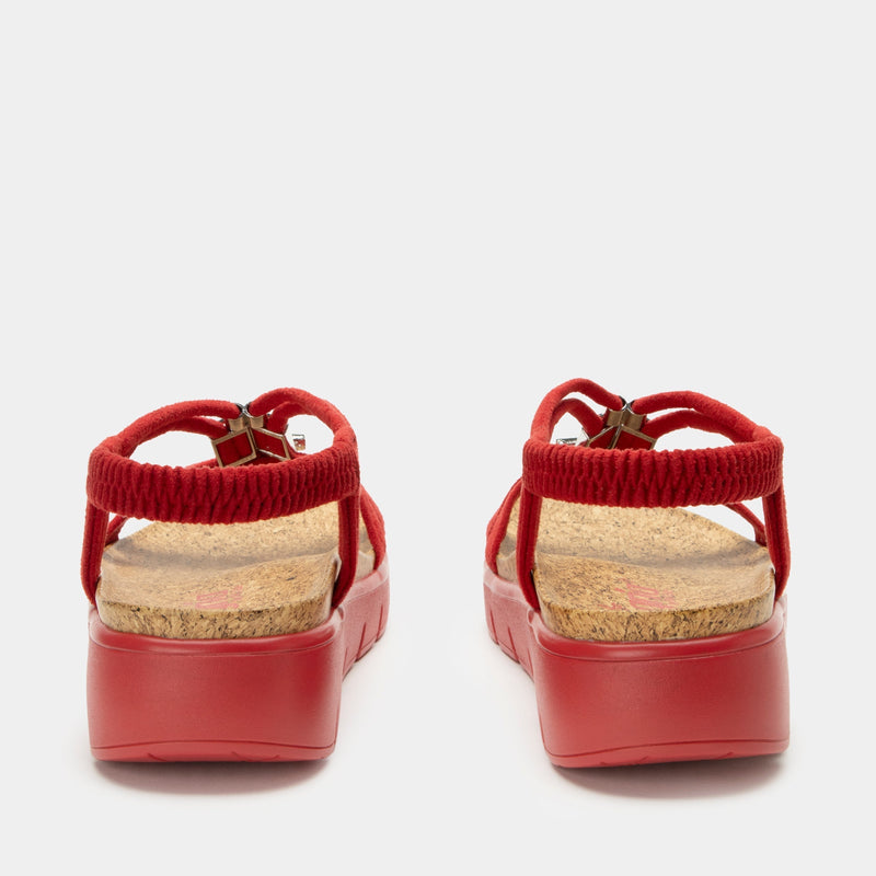 Roz True Red Sandal | Alegria Shoes