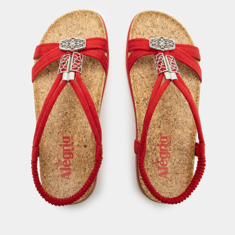 Roz True Red Sandal | Alegria Shoes