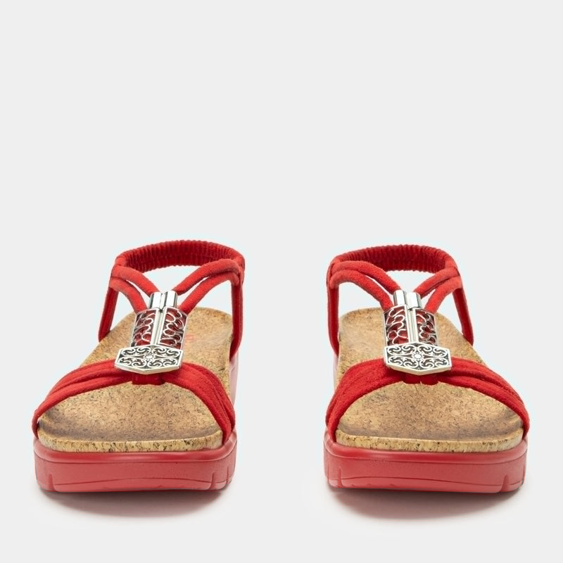 Roz True Red Sandal | Alegria Shoes