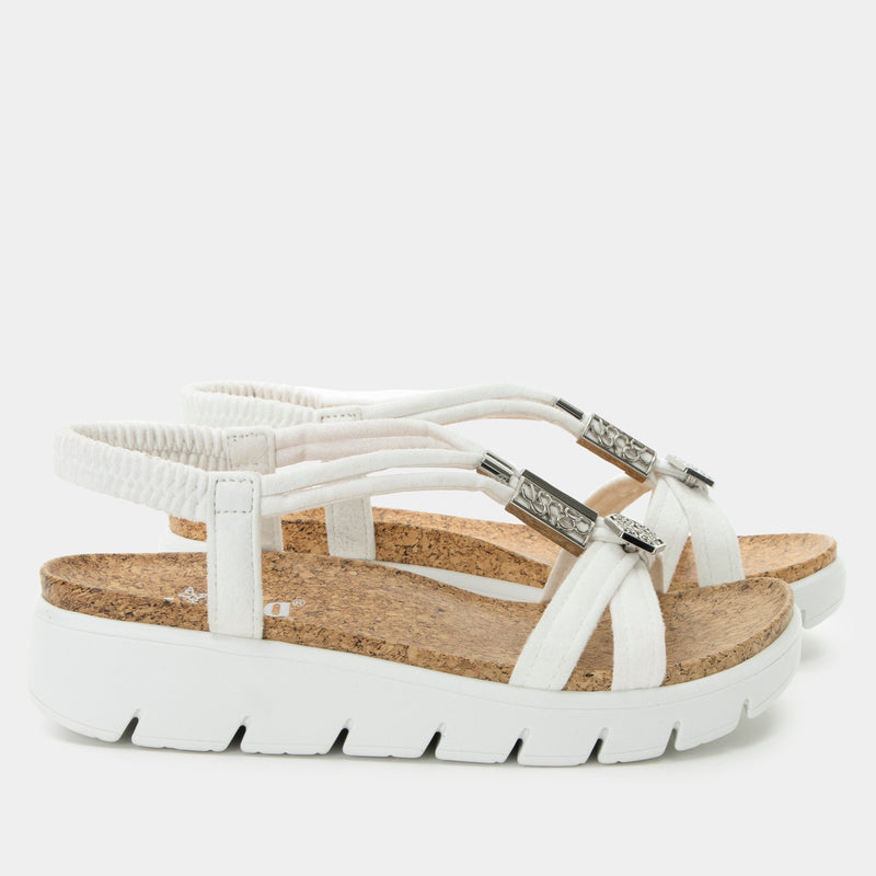 Roz True White Sandal | Alegria Shoes