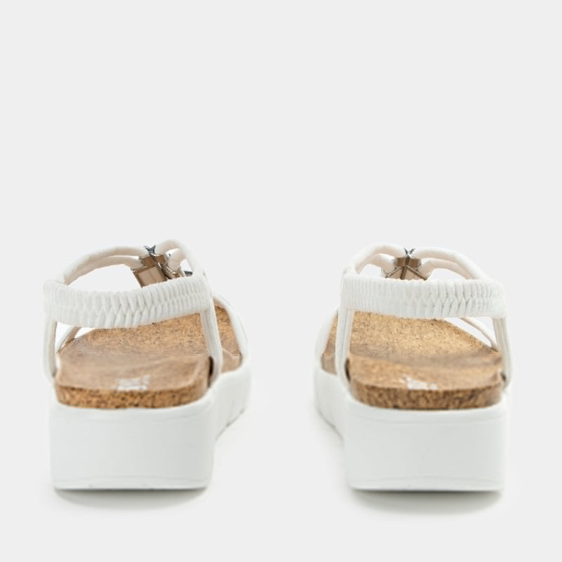 Roz True White Sandal | Alegria Shoes