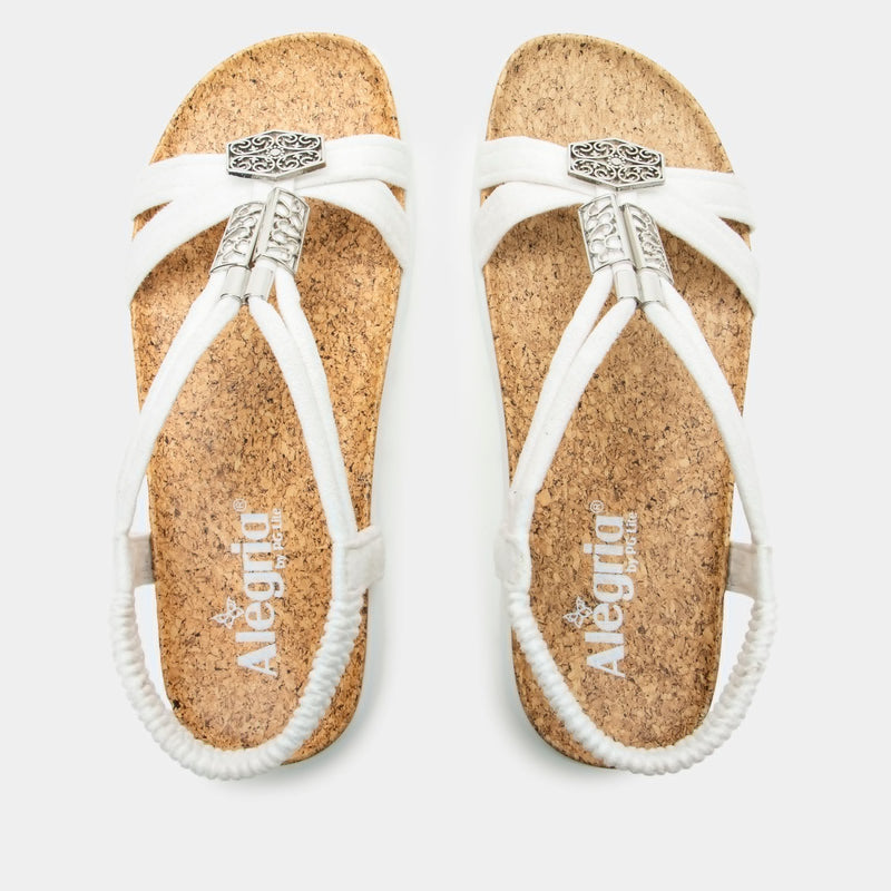 Roz True White Sandal | Alegria Shoes