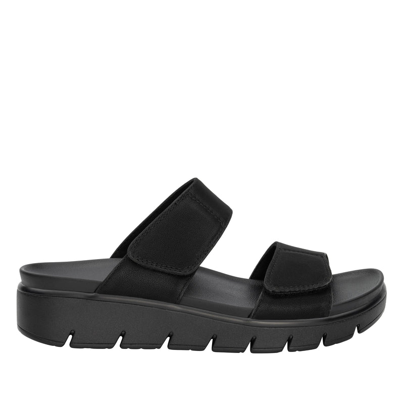 Rubie Black Softie Sandal | Alegria Shoes