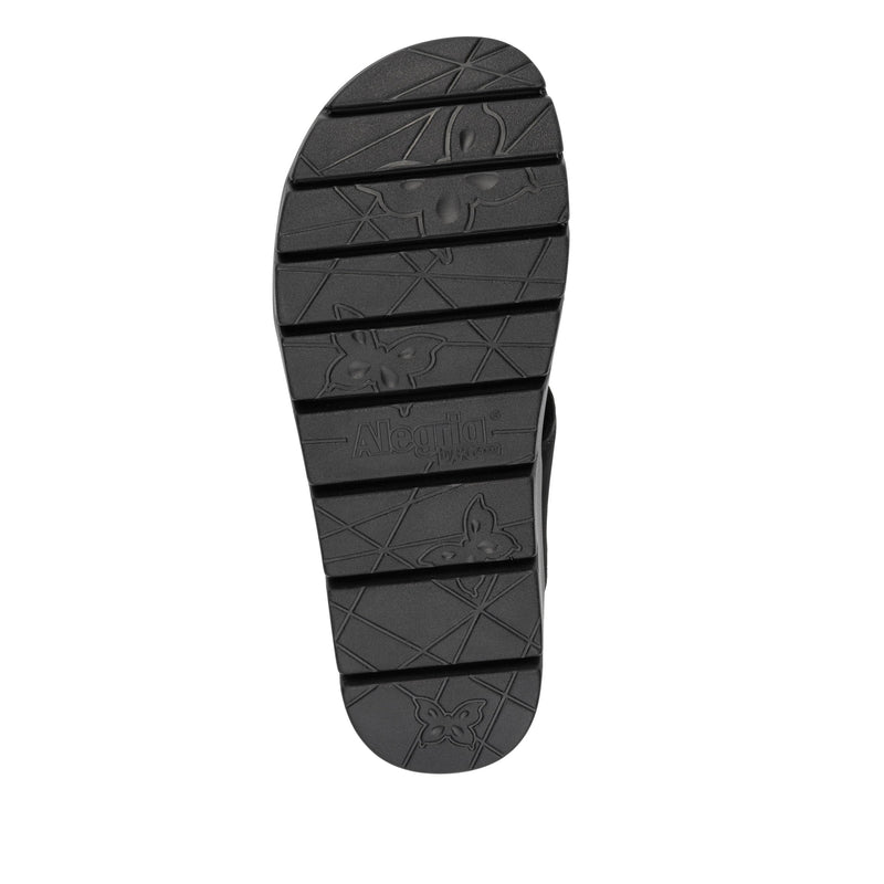 Rubie Black Softie Sandal | Alegria Shoes