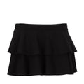 Youth black ruffle skirt with tiered layered hem