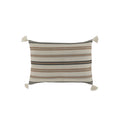 Rustic stipes tasseled cushion