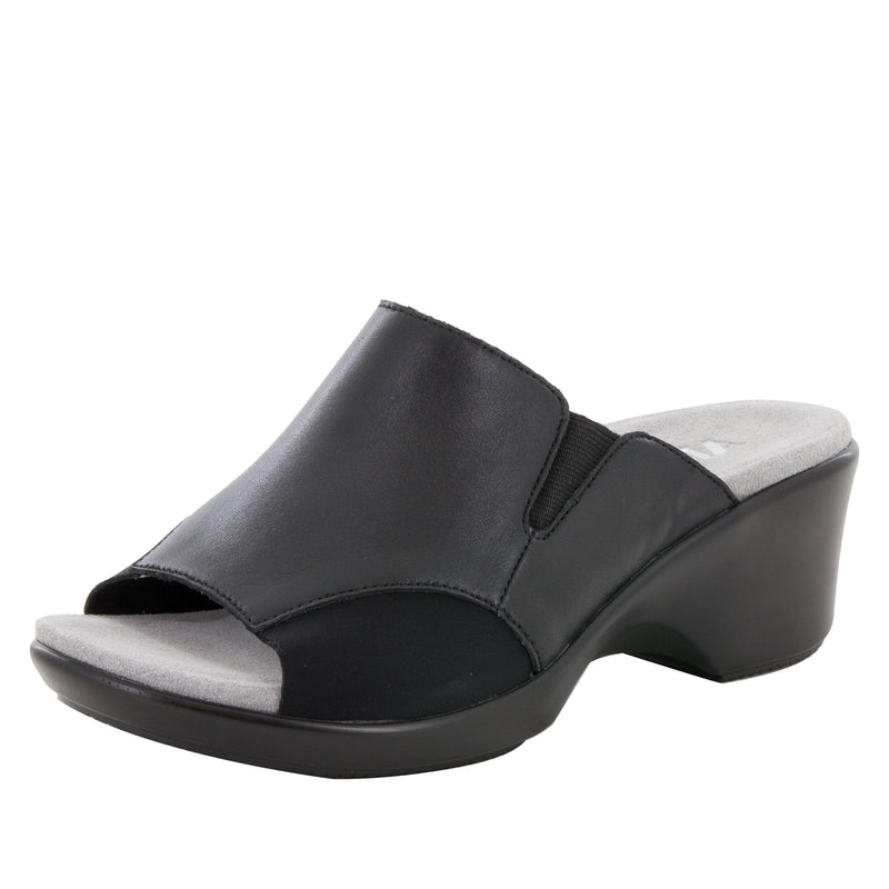 Ryli Black Nappa Sandal | Alegria Shoes