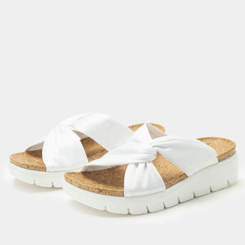 Rylie White Sandal | Alegria Shoes