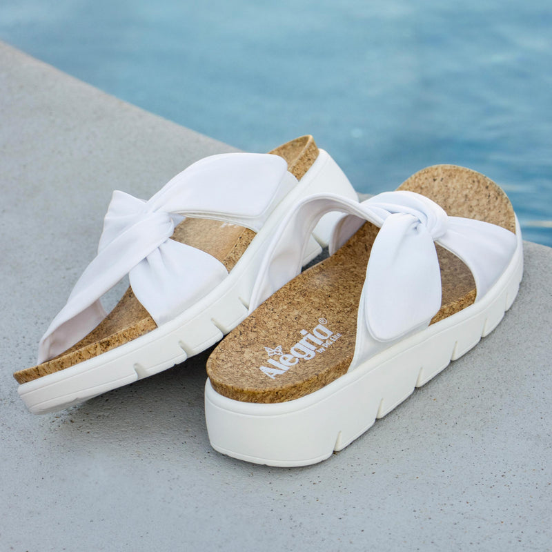 Rylie White Sandal | Alegria Shoes