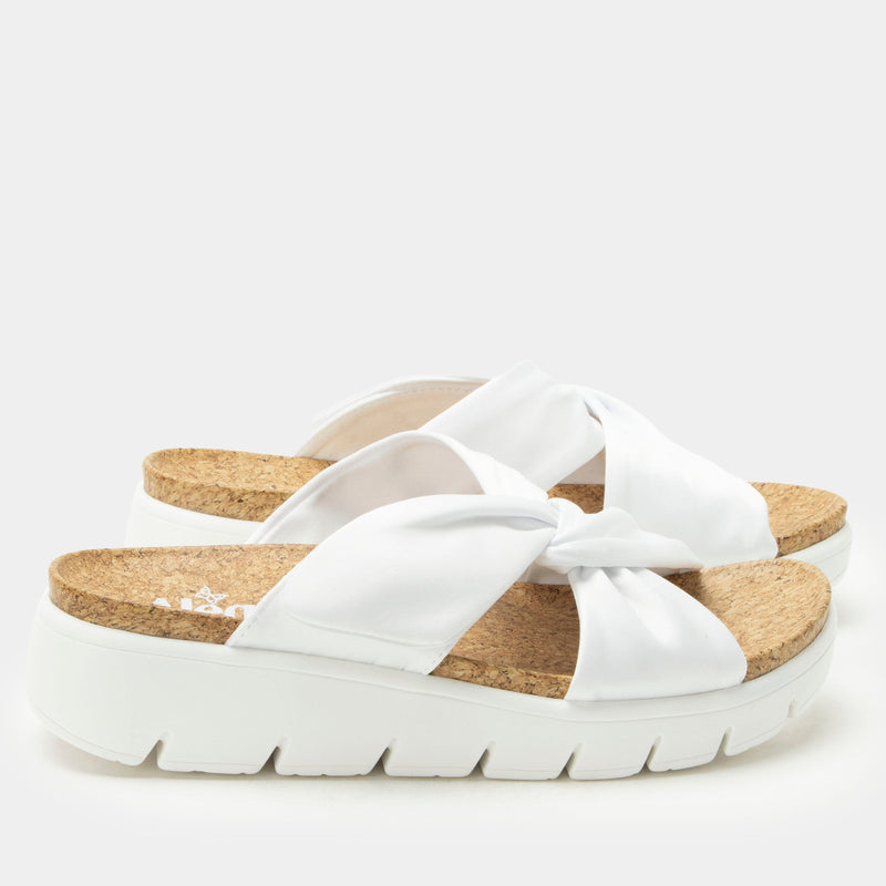 Rylie White Sandal | Alegria Shoes