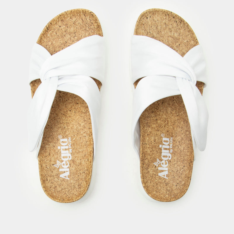 Rylie White Sandal | Alegria Shoes