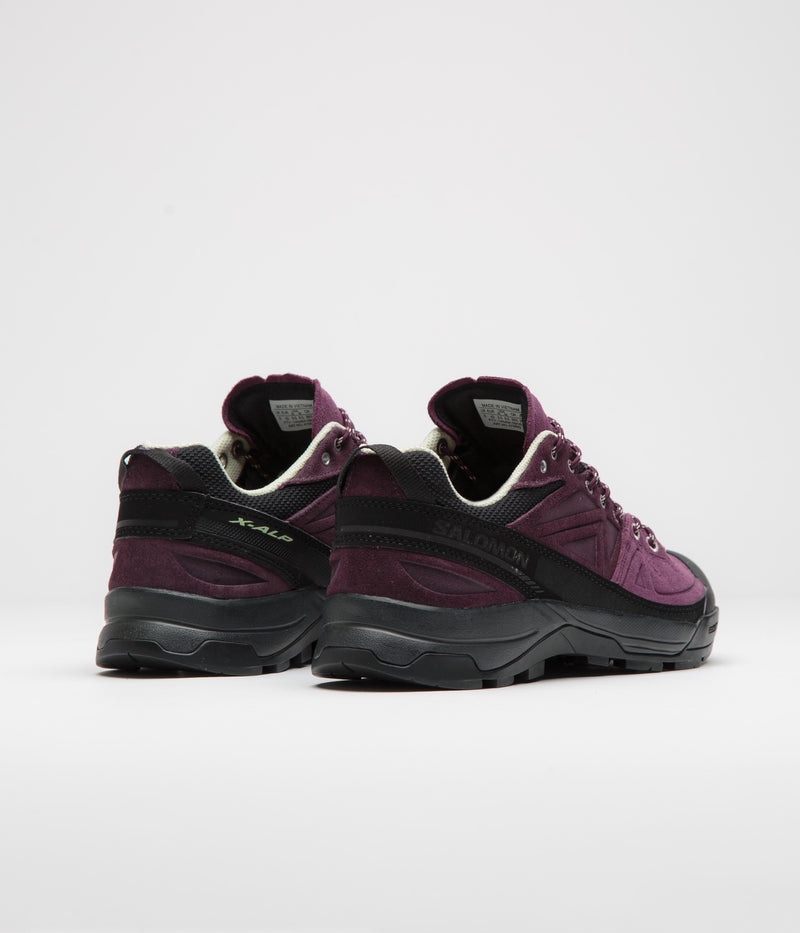 Salomon X-ALP LTR Shoes in Winter Bloom and Plum Perfect / Lime Cream