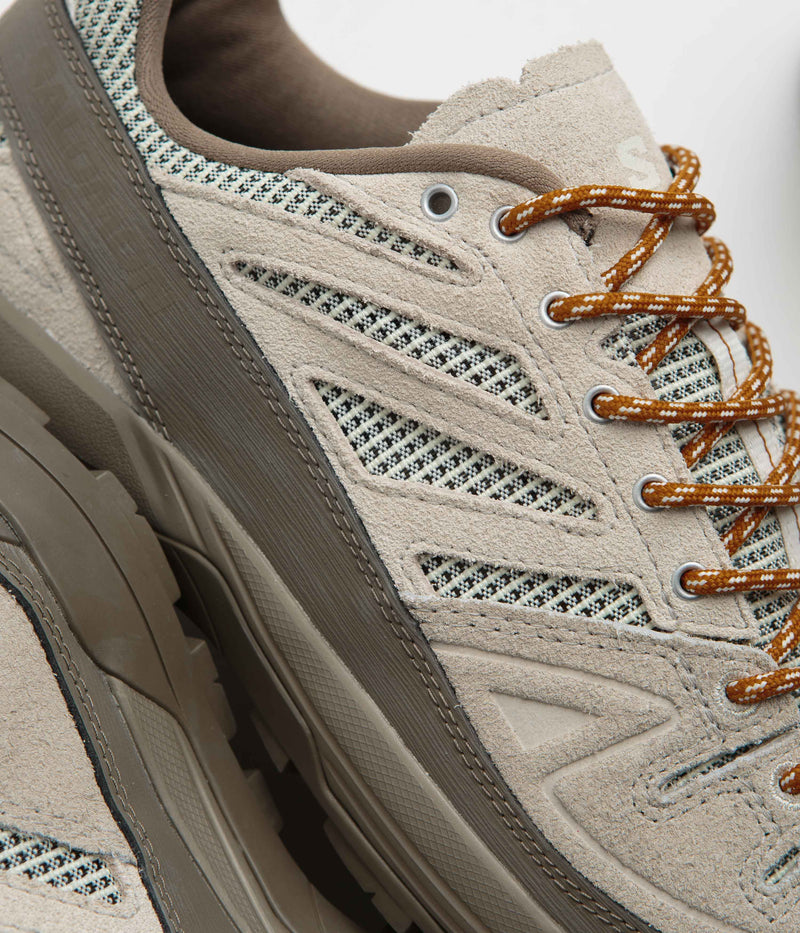 Salomon X ALP Woven Shoes in Walnut and Silver Cloud / Vanilla Ice