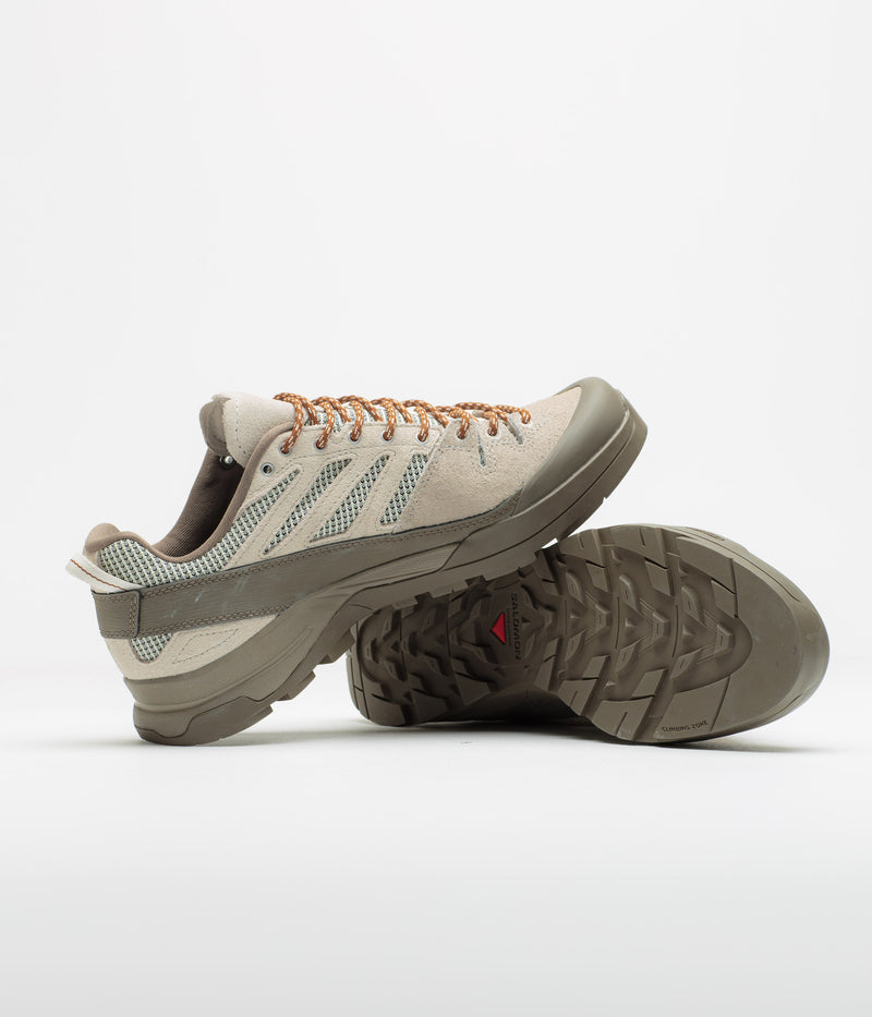 Salomon X ALP Woven Shoes in Walnut and Silver Cloud / Vanilla Ice