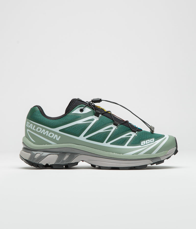 Salomon XT-6 Shoes in Bistro Green and Green Milieu / Black