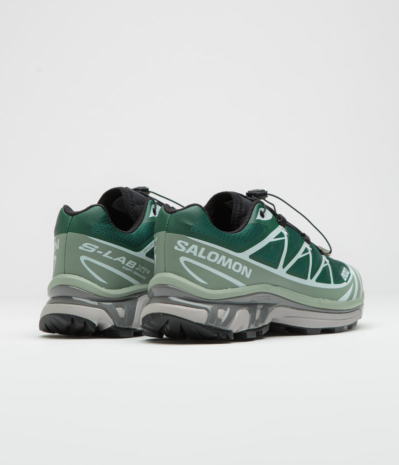 Salomon XT-6 Shoes in Bistro Green and Green Milieu / Black