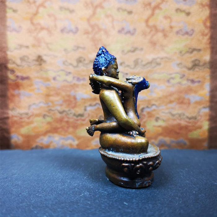 Samantabhadra in Yab Yum 2.4" - Tibetan Buddhist statue, view 4