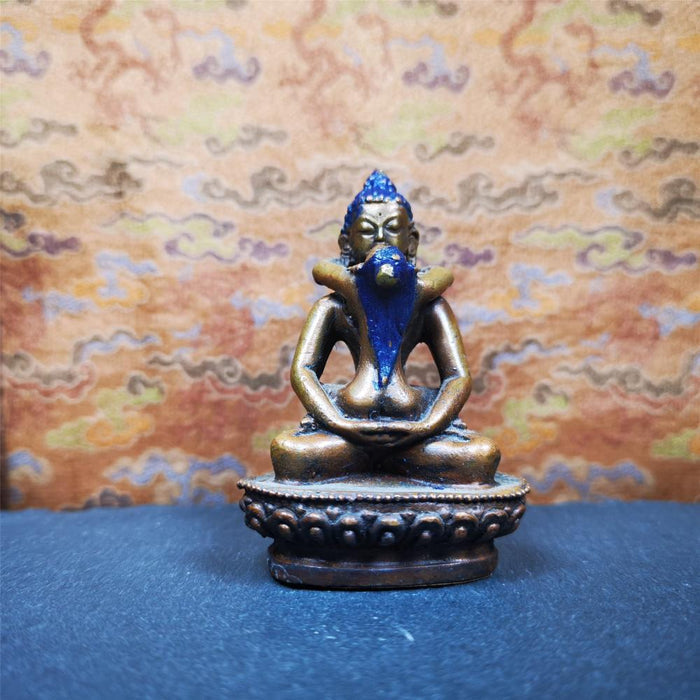 Samantabhadra in Yab Yum 2.4" - Tibetan Buddhist statue, view 7