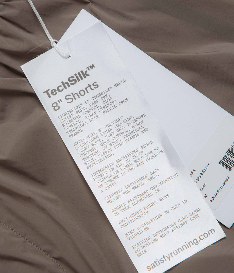 Satisfy Techsilk 8" Shorts in Falcon