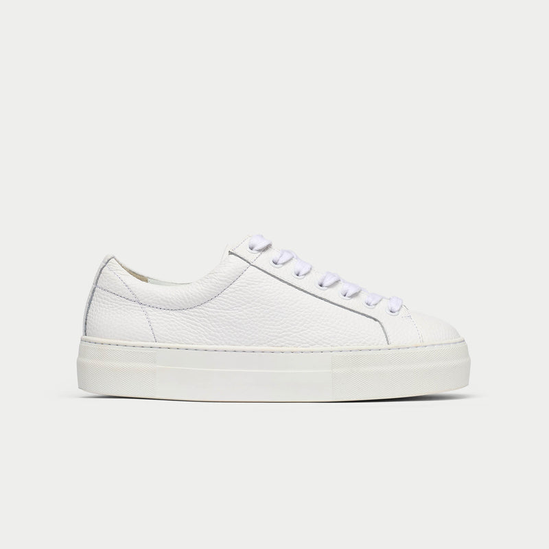 White sneaker on a light gray background