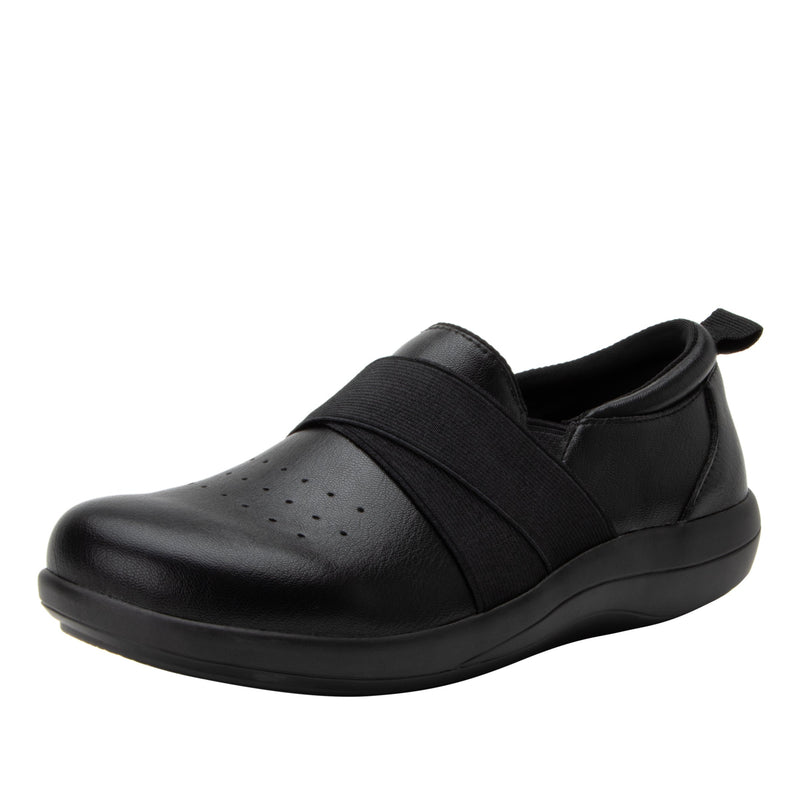 Savvie Black Smooth Shoe | Alegria Shoes