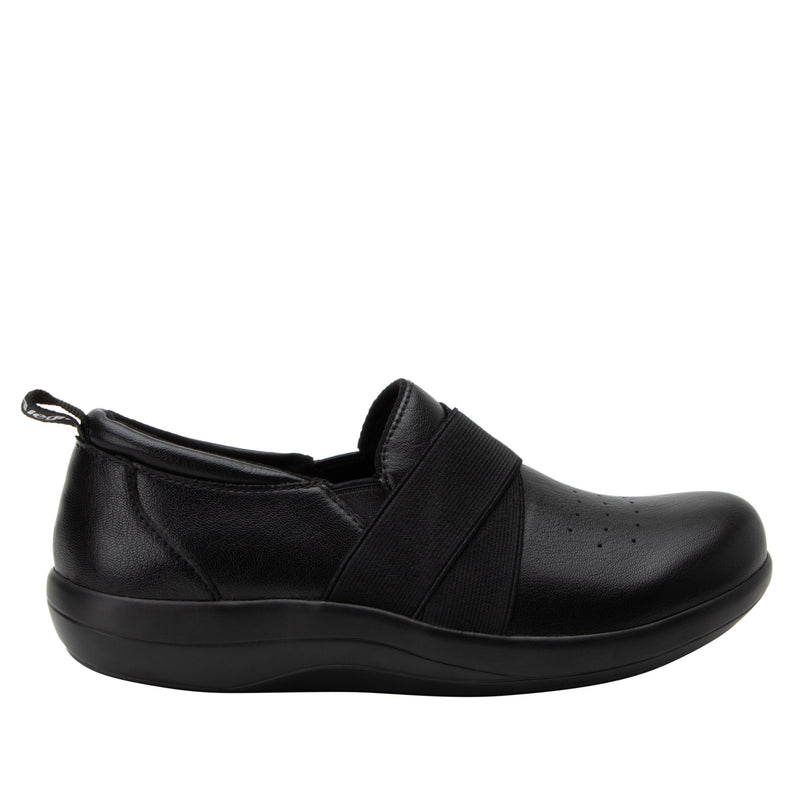 Savvie Black Smooth Shoe | Alegria Shoes
