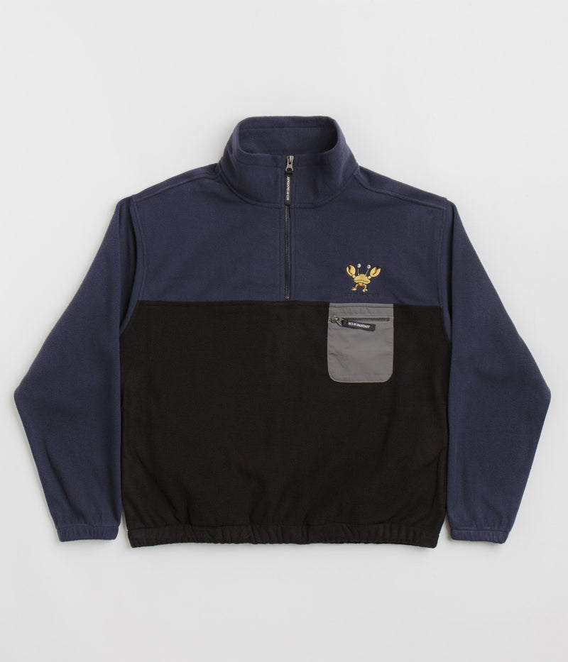 Sci-Fi Fantasy Crab Quarter Zip Sweatshirt in Black