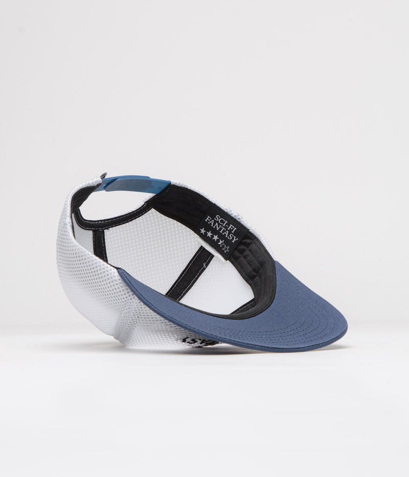 Sci-Fi Fantasy Logo Cap in White and Blue
