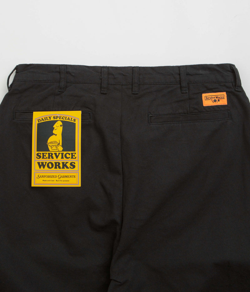 Service Works Canvas Part Timer Pants in Black