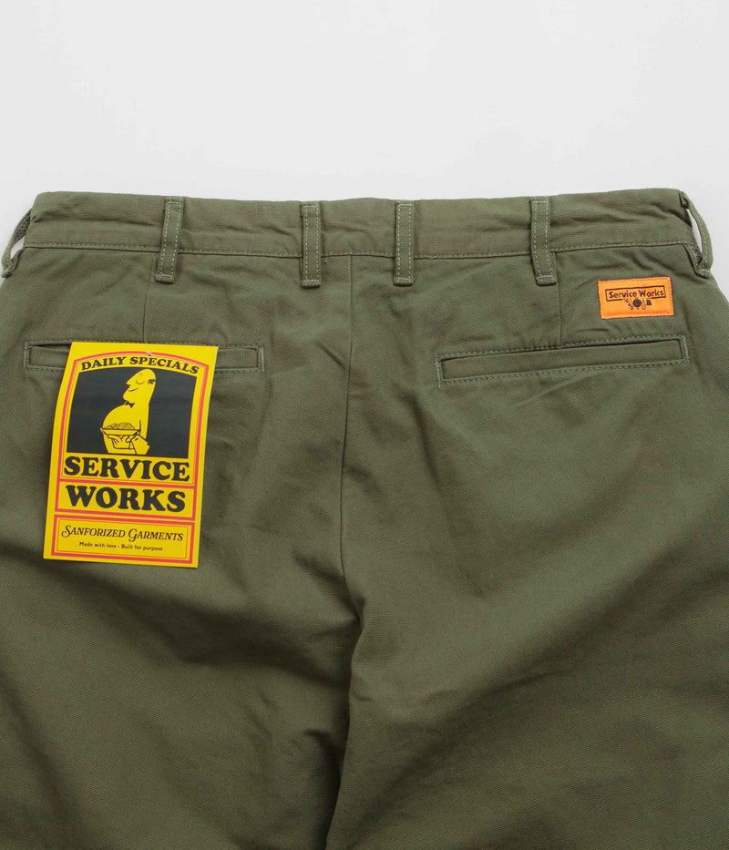 Service Works Canvas Part Timer Pants in Olive