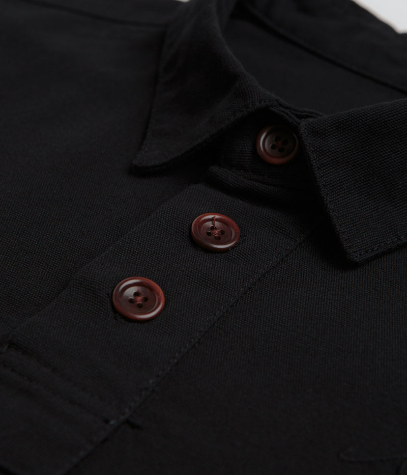 Service Works Canvas Script Popover Shirt in Black