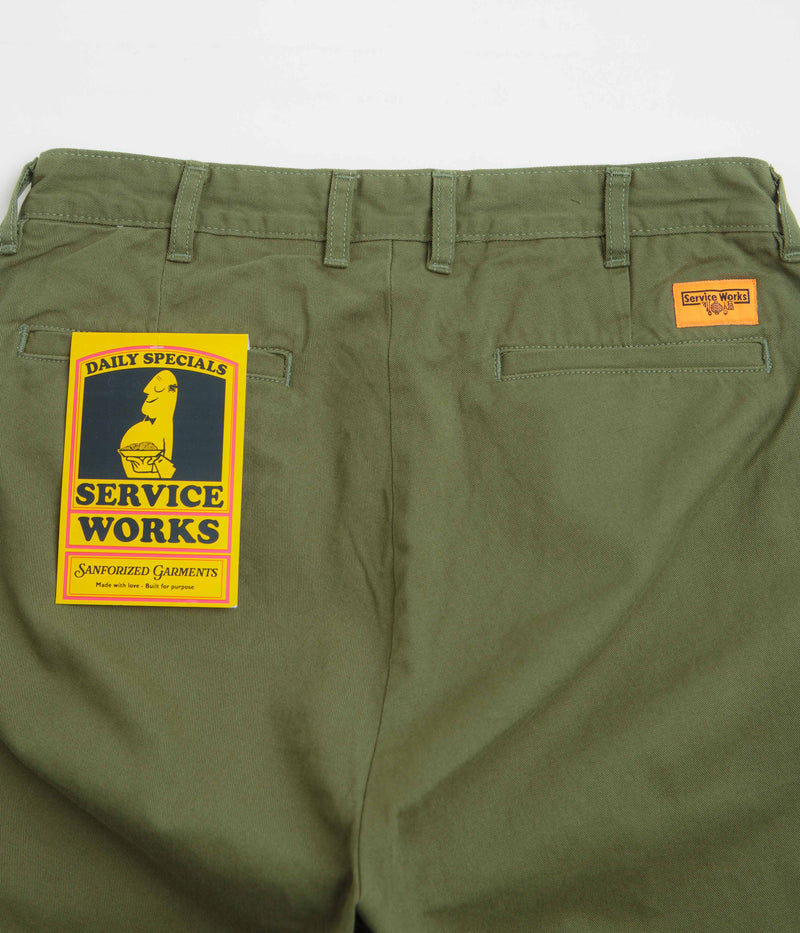 Service Works Drill Part Timer Shorts in Olive