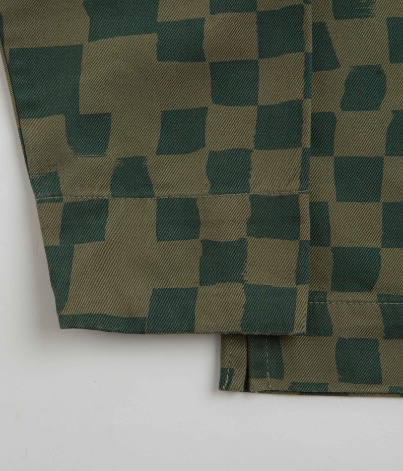 Service Works Drill Printed FOH Jacket in Olive Checker