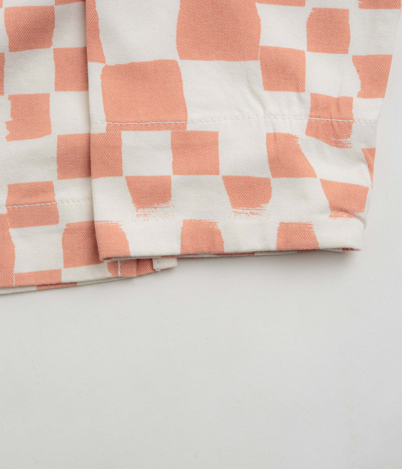 Service Works Drill Printed FOH Jacket in Salmon Checker
