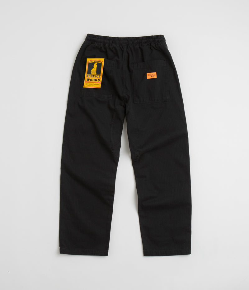 Service Works Herringbone Chef Pants in Black