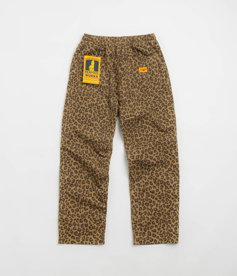 Service Works Leopard Chef Pants in Brown