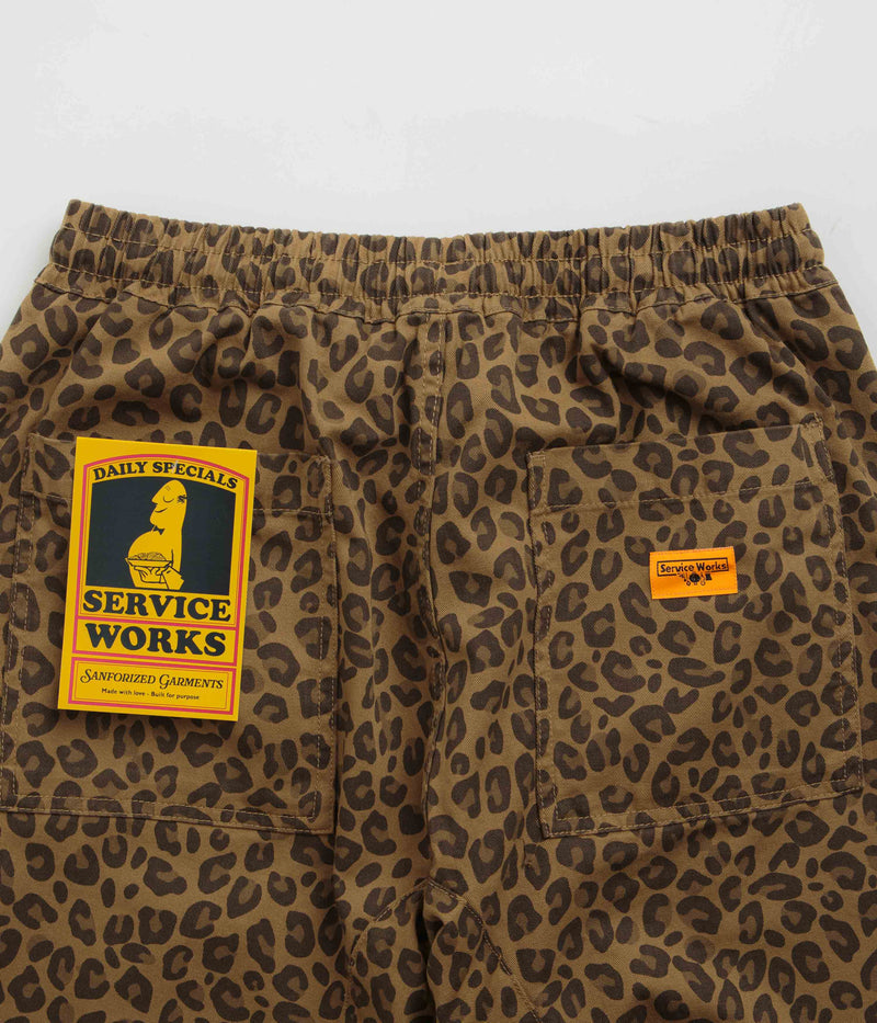 Service Works Leopard Chef Pants in Brown