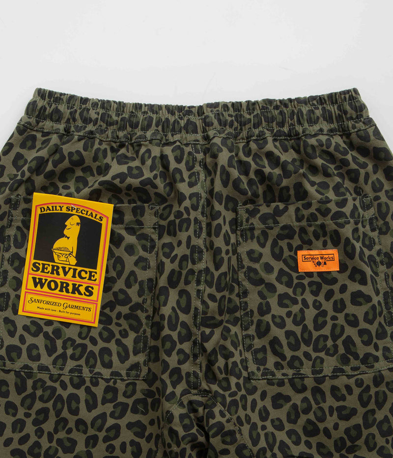 Service Works Leopard Chef Pants in Green