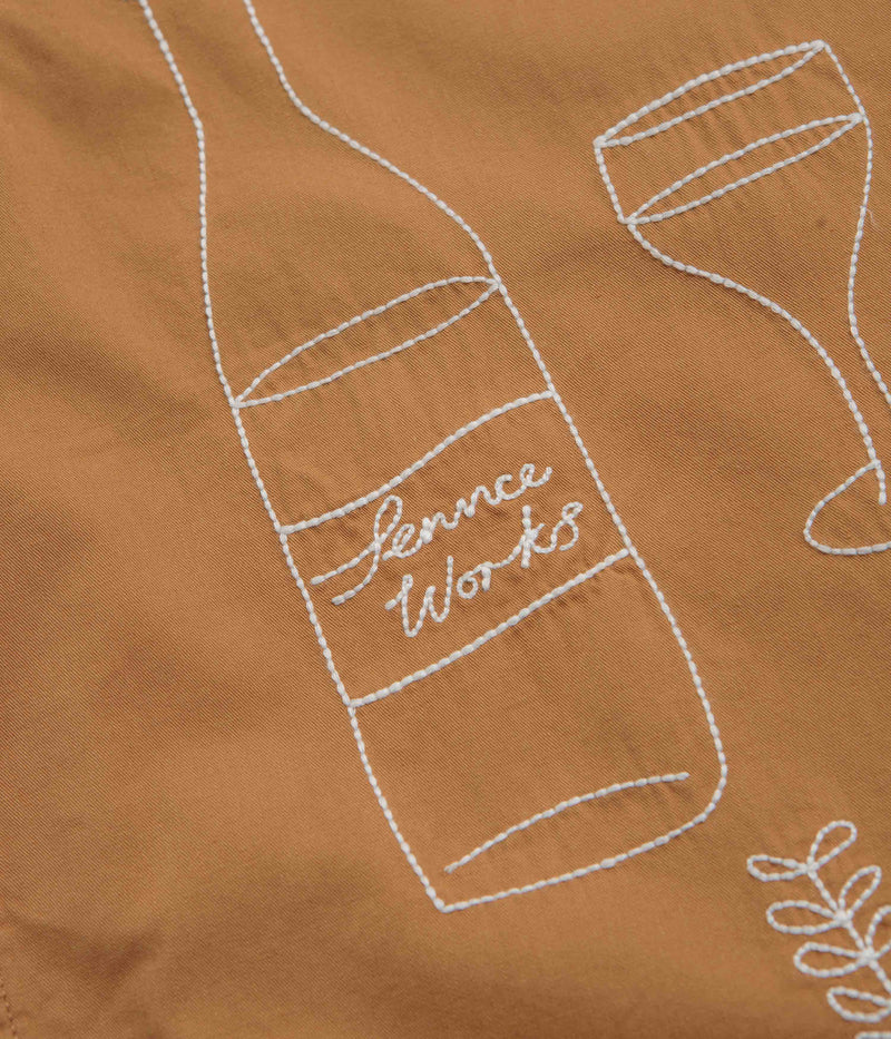 Service Works Light Twill Picnic Short Sleeve Shirt in Burnt Sugar