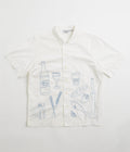Service Works Light Twill Picnic Short Sleeve Shirt in Off White