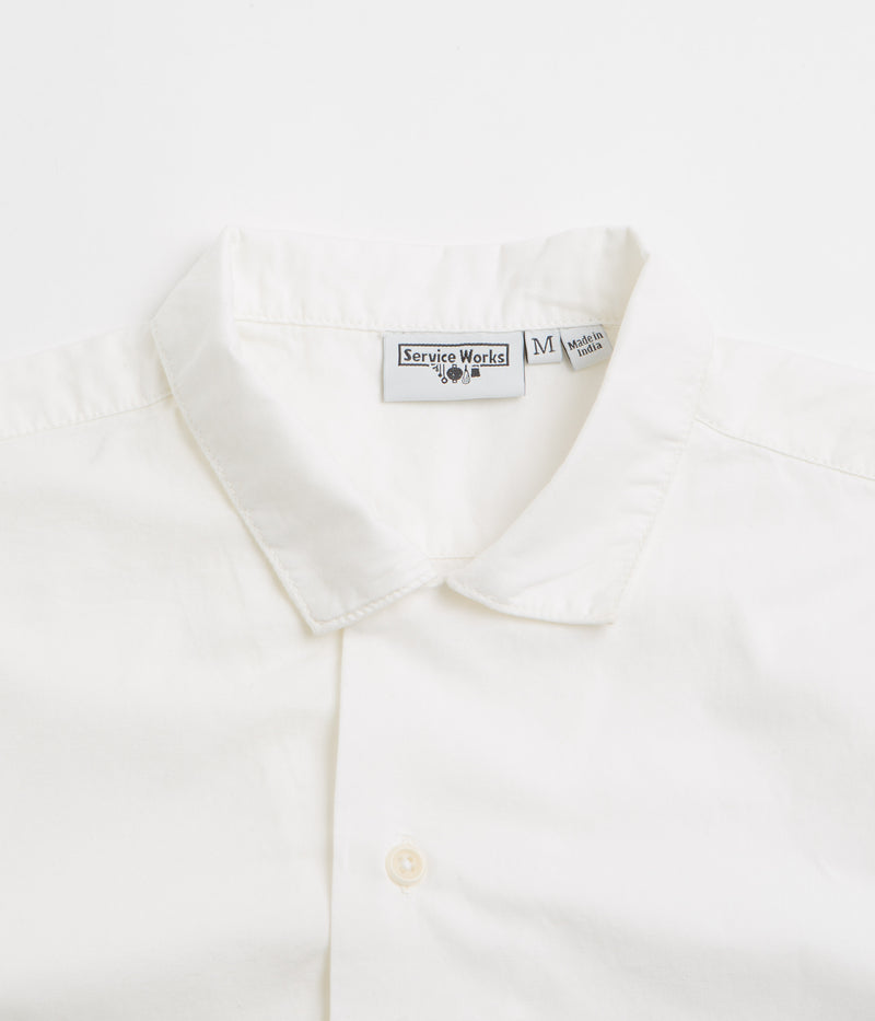 Service Works Light Twill Picnic Short Sleeve Shirt in Off White