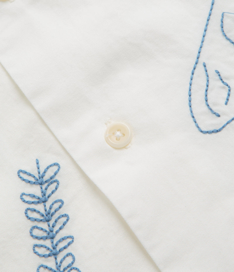 Service Works Light Twill Picnic Short Sleeve Shirt in Off White